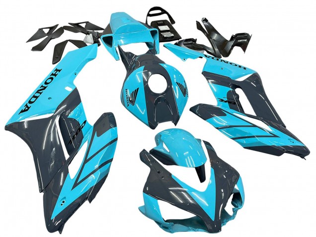 2004-2005 Light Blue Glossy Black Honda CBR1000RR Motorcycle Fairings UK