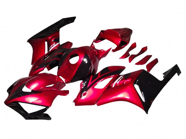 2004-2005 Red Glossy Black Stripe Honda CBR1000RR Motorcycle Fairings UK