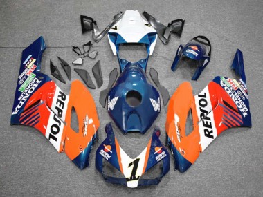 Buy 2004-2005 Orange White Red Blue Repsol Honda CBR1000RR Motorcycle Fairings UK