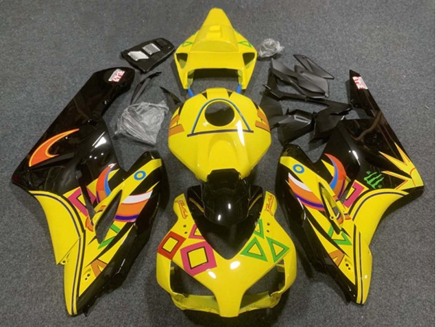 2004-2005 Yellow Glossy Black Orange Honda CBR1000RR Motorcycle Fairings UK