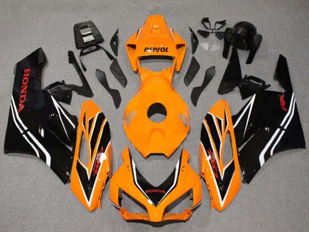 2004-2005 Orange White Glossy Black Stripe Honda CBR1000RR Motorcycle Fairings UK
