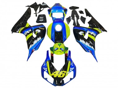 Buy 2006-2007 Blue Fluorescent Green Glossy Black Shark 46 Honda CBR1000RR Motorcycle Fairings UK