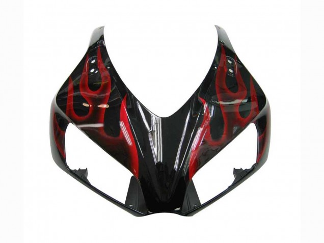 2006-2007 Glossy Black Red Flame Honda CBR1000RR Motorcycle Fairing UK