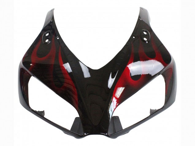 2006-2007 Glossy Black Red Flame Honda CBR1000RR Motorcycle Fairing UK