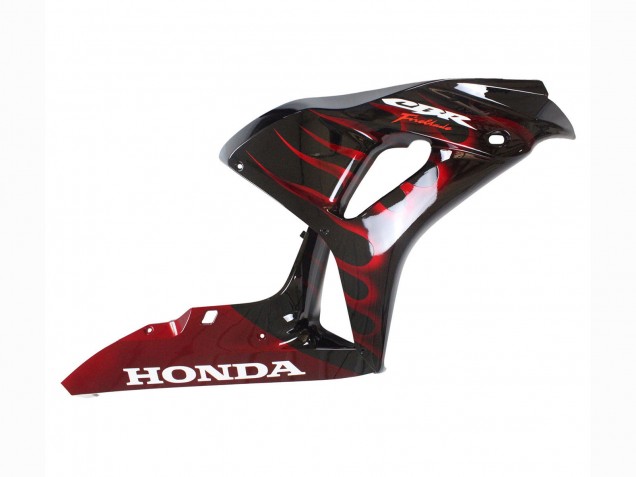 2006-2007 Glossy Black Red Flame Honda CBR1000RR Motorcycle Fairing UK