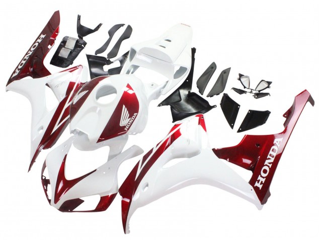 2006-2007 White Red Honda CBR1000RR Motorcycle Fairings UK