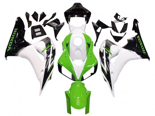 2006-2007 White Green Glossy Black Honda CBR1000RR Motorcycle Fairing UK