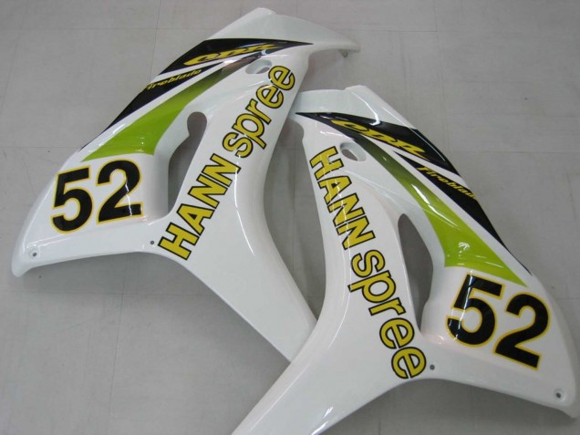 2006-2007 White Green Glossy Black Hannspree 52 Honda CBR1000RR Motorcycle Fairings UK
