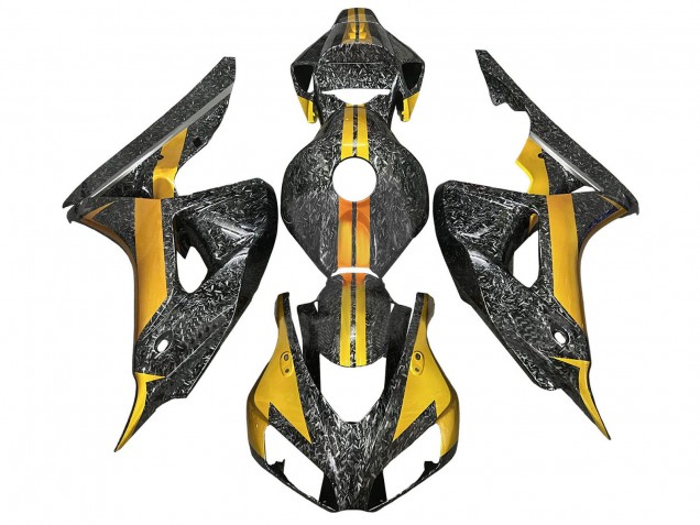 2006-2007 Gold Black Forged Carbon Fiber Honda CBR1000RR Motorcycle Fairings UK
