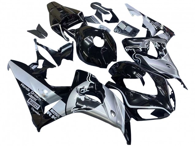 2006-2007 Silver Glossy Black Red Bull Honda CBR1000RR Motorcycle Fairings UK