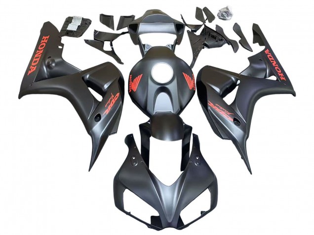 2006-2007 Matte Black Red Decals Honda CBR1000RR Motorcycle Fairings UK