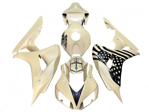 2006-2007 Cream Black Honda CBR1000RR Motorcycle Fairings UK