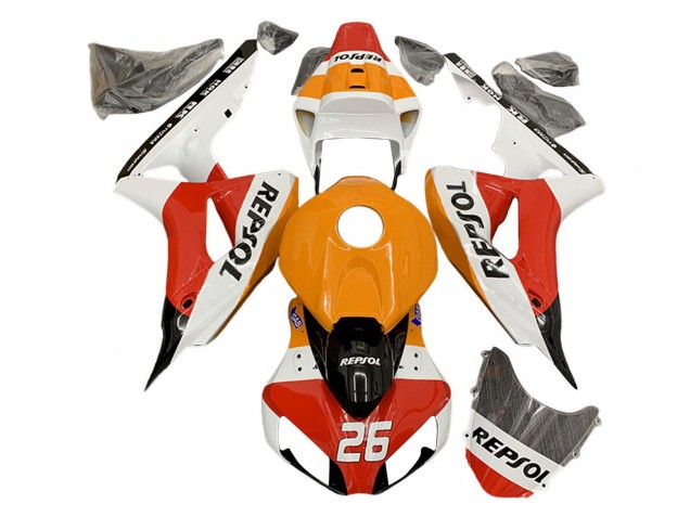 2006-2007 Orange White Red Black Glossy Repsol 26 Honda CBR1000RR Motorcycle Fairings UK