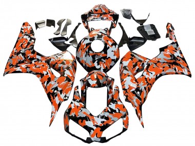 Buy 2006-2007 Black Orange Silver Camouflage Honda CBR1000RR Motorcycle Fairings UK
