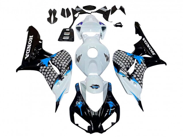2006-2007 White Blue Glossy Black Honda CBR1000RR Motorcycle Fairing UK