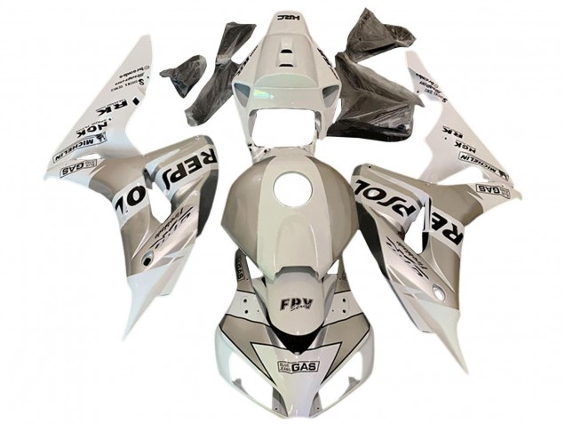 2006-2007 White Grey Repsol Honda CBR1000RR Motorcycle Fairings UK