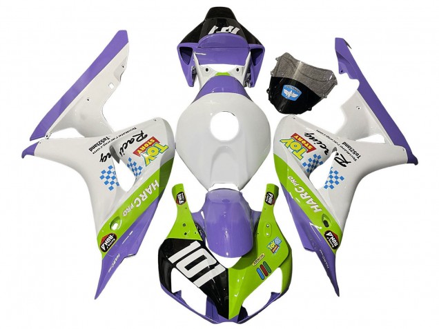 2006-2007 White Purple Green Glossy Black Honda CBR1000RR Motorcycle Fairings UK
