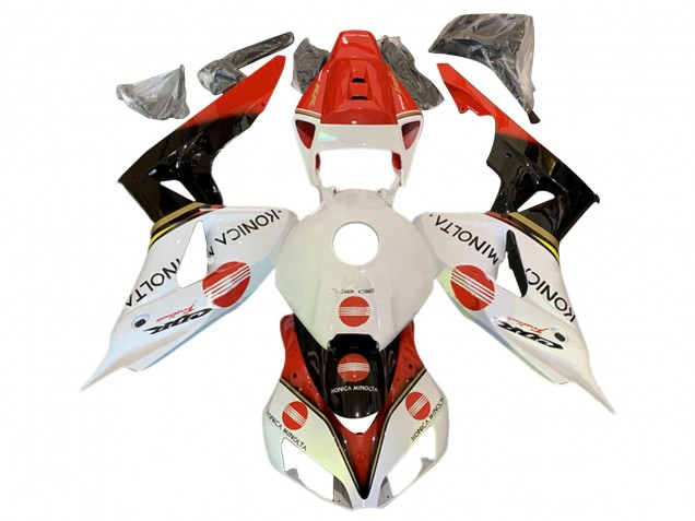 2006-2007 White Red Glossy Black Konica Minolta Honda CBR1000RR Motorcycle Fairings UK