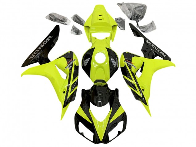 2006-2007 Yellow Glossy Black Honda CBR1000RR Motorcycle Fairings UK