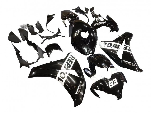 2008-2011 Glossy Black White Repsol 93 Honda CBR1000RR Motorcycle Fairings UK