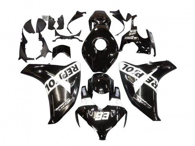 2008-2011 Glossy Black White Repsol 93 Honda CBR1000RR Motorcycle Fairings UK