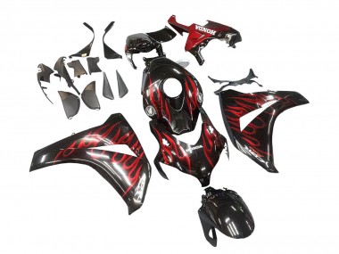 Buy 2008-2011 Glossy Black Red Flame Honda CBR1000RR Motorcycle Fairing UK
