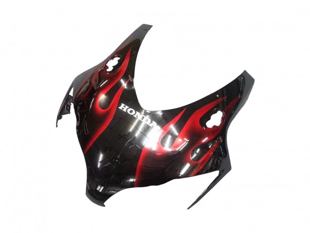 2008-2011 Glossy Black Red Flame Honda CBR1000RR Motorcycle Fairing UK