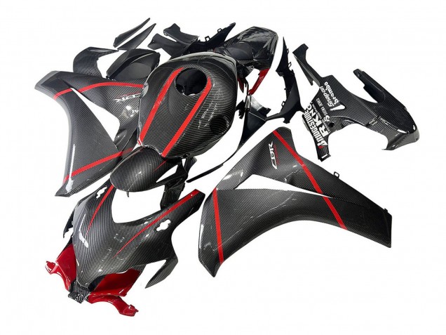 2008-2011 Black Carbon Fiber Red Honda CBR1000RR Motorcycle Fairings UK