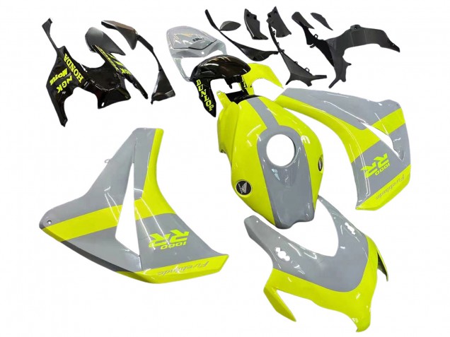2008-2011 Nardo Grey Fluorescent Green Honda CBR1000RR Motorcycle Fairings UK