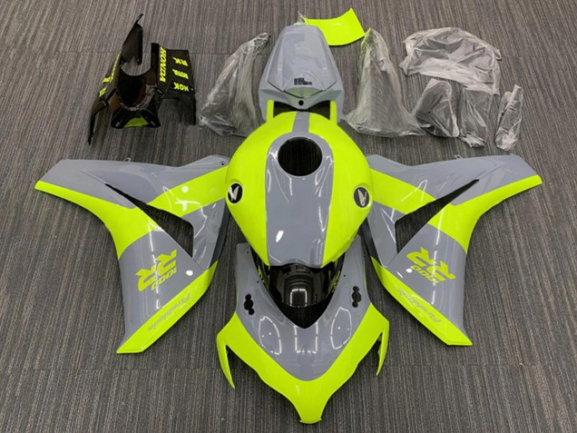 2008-2011 Nardo Grey Fluorescent Green Honda CBR1000RR Motorcycle Fairings UK