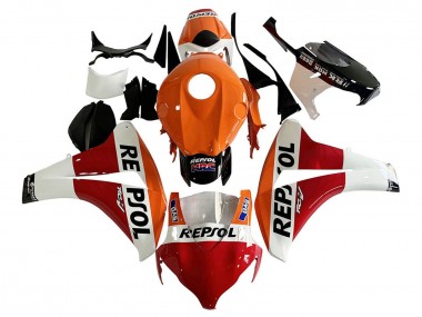 Buy 2008-2011 Orange White Red Glossy Black Repsol HRC Honda CBR1000RR Motorcycle Fairing UK