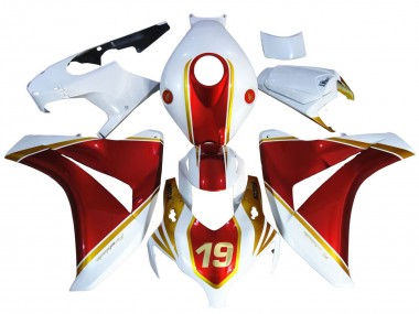 Buy 2008-2011 White Red Gold 19 Honda CBR1000RR Motorcycle Fairings UK