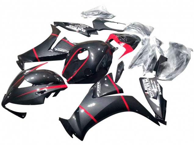 2012-2016 Black Carbon Fiber Red Honda CBR1000RR Motorcycle Fairings UK