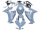 2012-2016 Light Grey Honda CBR1000RR Motorcycle Fairings UK