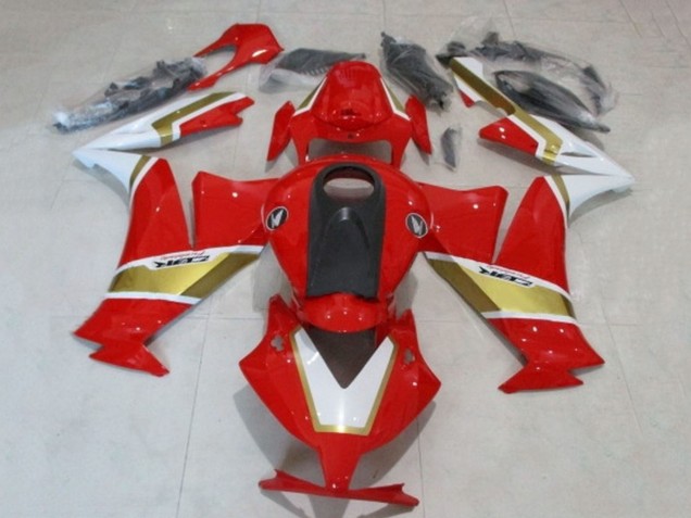 2012-2016 White Red Gold Honda CBR1000RR Motorcycle Fairings UK