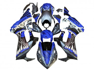 Buy 2017-2024 Blue Grey Glossy Black Monster Honda CBR1000RR Motorcycle Fairings UK