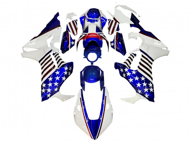 2017-2024 White Blue Red Star Honda CBR1000RR Motorcycle Fairings UK
