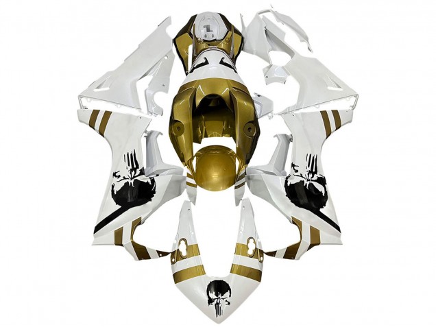 2017-2024 White Dark Gold Honda CBR1000RR Motorcycle Fairings UK