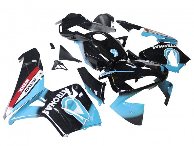2003-2004 Light Blue Red Glossy Black Dunlop Honda CBR600RR Motorcycle Fairings UK
