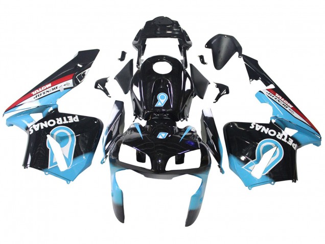 2003-2004 Light Blue Red Glossy Black Dunlop Honda CBR600RR Motorcycle Fairings UK