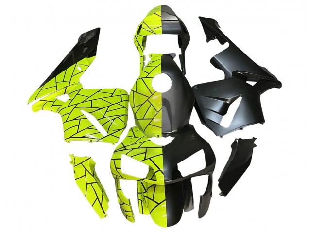 2003-2004 Fluorescent Green Matte Black Honda CBR600RR Motorcycle Fairings UK