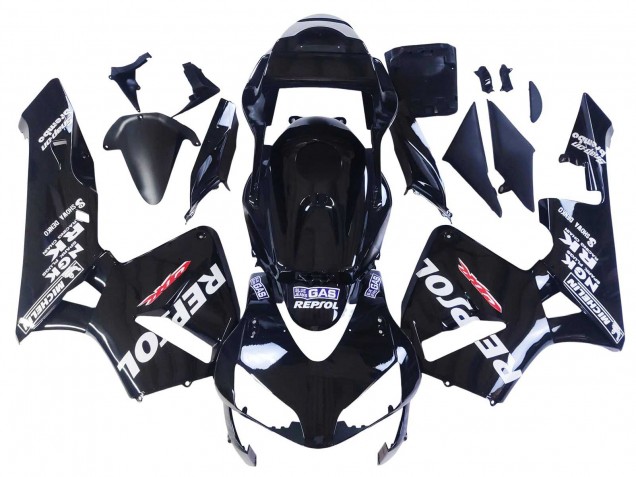 2003-2004 Glossy Black White Repsol Honda CBR600RR Motorcycle Fairings UK