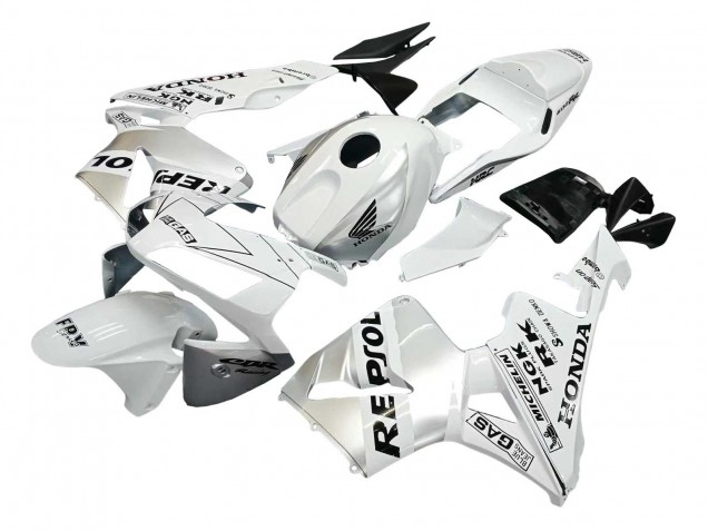 2003-2004 White Silver Black Repsol Honda CBR600RR Motorcycle Fairings UK