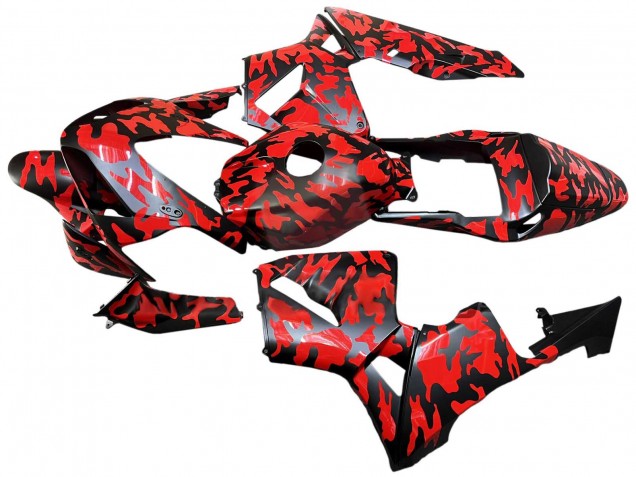 2003-2004 Black Red Grey Camouflage Honda CBR600RR Motorcycle Fairings UK