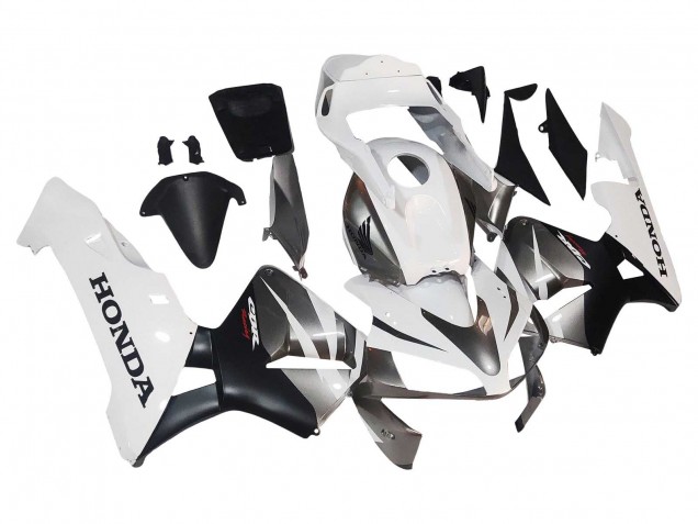 2003-2004 White Matte Black Racing Honda CBR600RR Motorcycle Fairings UK