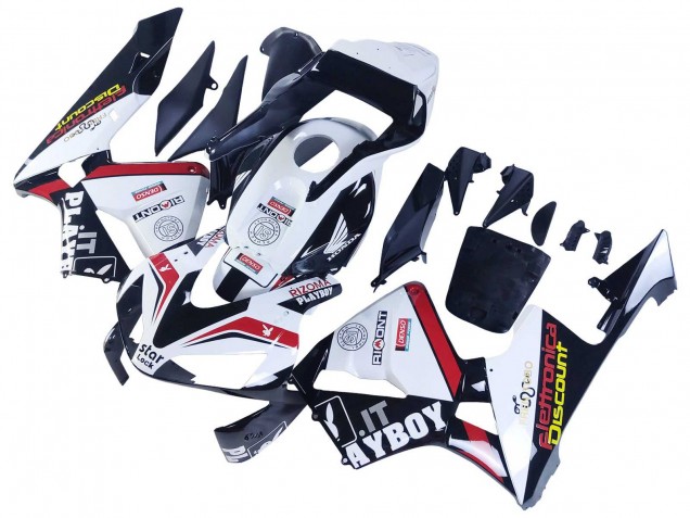2003-2004 White Red Glossy Black DENSO Rimont Honda CBR600RR Motorcycle Fairings UK