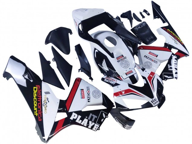 2003-2004 White Red Glossy Black DENSO Rimont Honda CBR600RR Motorcycle Fairings UK