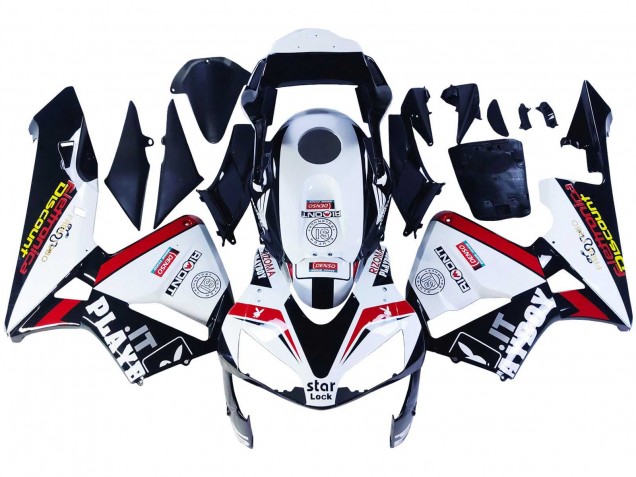 2003-2004 White Red Glossy Black DENSO Rimont Honda CBR600RR Motorcycle Fairings UK