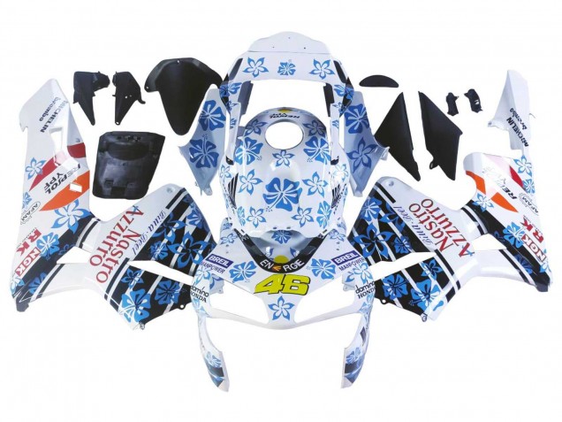 2003-2004 White Blue Red Nastro Azzurro 46 Honda CBR600RR Motorcycle Fairings UK