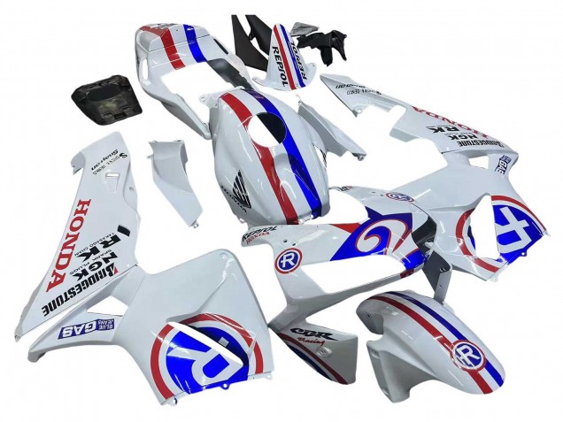 2003-2004 White Red Blue Honda CBR600RR Motorcycle Fairings UK